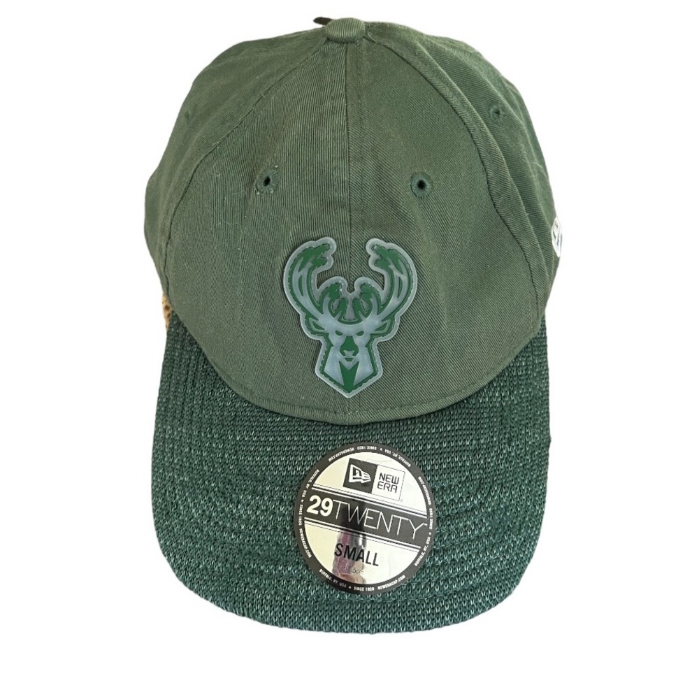 Milwaukee Bucks cap hat distressed green brownish khaki sweater brim fit…